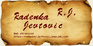Radenka Jevtović vizit kartica